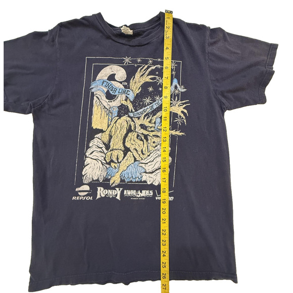 Nature Y2K TShirt Mens MED Rondy Running of the Reindeer Navy Anchorage Alaska - Picture 6 of 7